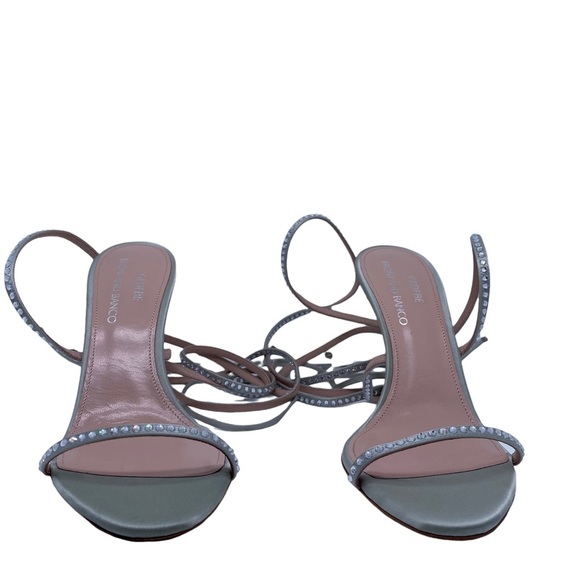 NEW Bronx and Banco X REVOLVE Anna Silver Rhinestone Vamp Heels Silver Size 8.5 - Picture 6 of 13